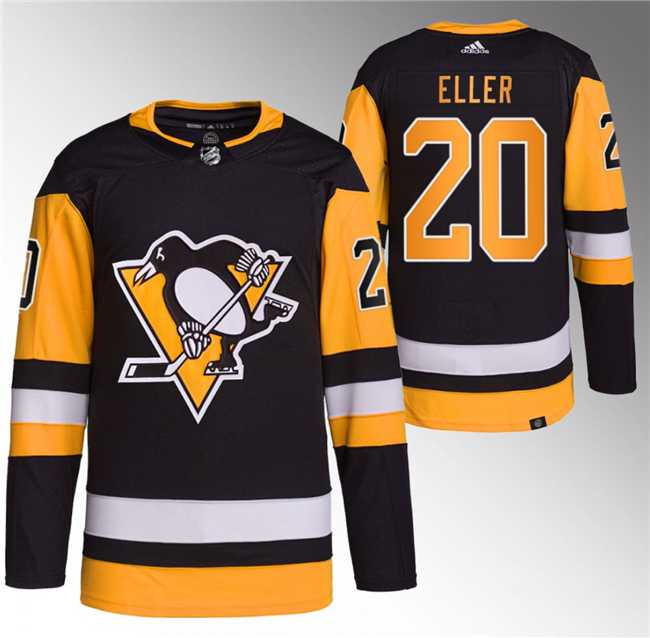 Men%27s Pittsburgh Penguins #20 Lars Eller Black Stitched Jersey1